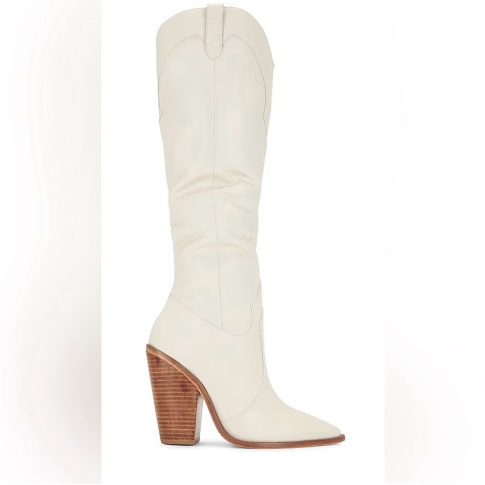 RAYE Cream Knee-High Boots